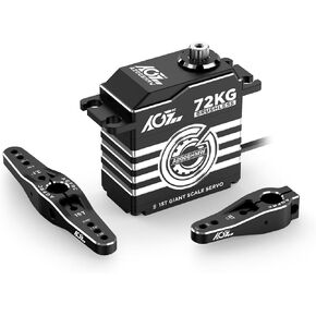 AGFRC 72KG Waterproof 1/6 RC-Servo-Motor High-Torque - 0.092Sec High Speed Brushless HV Full Metal Gear Digital Steering Servo for 1/6 Scale RC Car (A200BHMW)
