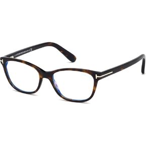 إطار نظارة طبية مربع الشكل FT5638-B من توم فورد + مجموعة مع مجموعة تنظيف النظارات eSHADES