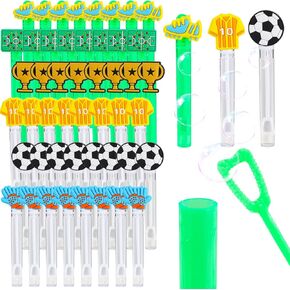 48 Pieces Football Bubble Wands Sports Party Favors Mini Bubble Wands 6 Styles Football Theme Party Decorations for Party Faovrs Goodie Bag Filler(Football)
