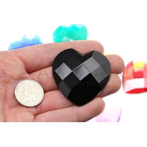 Allstarco 50mm Red Ruby H103 Extra Large Self Adhesive Heart Jewels - 1 Piece