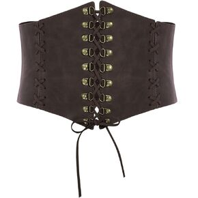 Scarlet Darkness Women Wide Belt Elastic Waist Belt Lace-up Corset Belts for Dress
