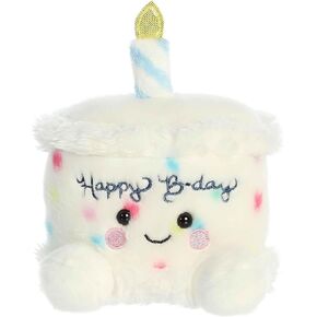 Aurora® Adorable Palm Pals™ Happy B'day Cake Stuffed Animal - Pocket-Sized Play - Collectable Fun - White 5 Inches