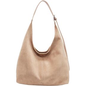 Suede Hobo Bag Slouchy Bags for Women Brown Tote Handbag Large Work Bag Retro Suede Shoulder Bag Travel Shopping Bag