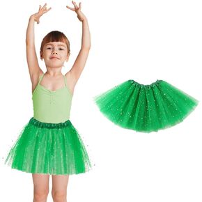 St. Patricks Day Irish Adult Tutu Skirt Green Star Fluffy Tulle Skirt Irish Party Costume for Women and Girls