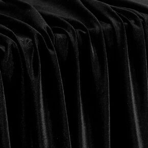 KKJIAF Black Stretch Velvet Fabric 60 Inch Wide, 1 Yard Soft Stretchy Fabric for Sewing Clothes, Apparel, Costume, Crafts - 90% Polyester 10% Spandex