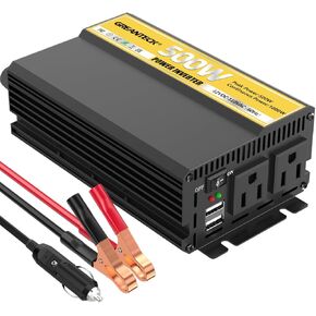 Power Inverter 3000 Watt, DC 12V to AC 110V 120V Converter Car Modified Sine Wave Power Inverter with Dual Sockets, USB Port, LED Display for RV Truck Boat Solar Car Emergency Off Grid