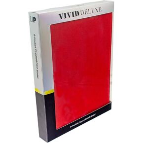 Ultra PRO - 9-Pocket Vivid Deluxe Zippered PRO-Binder (Red): Protect & Store up to 360 of your Favorite Collection of Baseball Cards, Sports Cards, Collectible Trading Cards & Gaming Cards