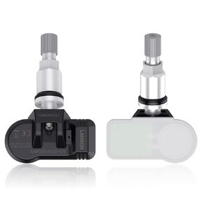 LAUNCH TPMS Sensor, 2 in 1 Dual Frequency 315Mhz & 433Mhz Universal Programmable OEM TPMS RF-Sensor, Fit for Tire Pressure Monitoring System, Unlimited Programmability Press in 1 Sensor, Metal
