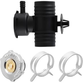 Radiator Coolant Filler Neck with Radiator Fill Cap Compatible with Chrysler Dodge Jeep 2.4L 3.7L 4.0L Replaces 52028810AL 52029195AK 55116901AA