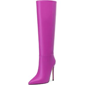 MOVINSTEPS Knee High Boots for Women Stiletto High Heel Pointed Toe Slip on Long Boots Elegant Comfortable Fashion Fall Shoes