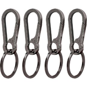 4 Pack Keychain for Car Keys, Metal Key Chain Carabiner for Keys, Key Chain Holder Clip Key Organizer Key Chain Ring