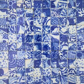 Handcrafted Ceramic Mosaic Tiles, 0.79 inch, 1.1 lbs, DIY, Chinese Traditional Qinghua and Modern Styles, Indoor Decor, DIY Art Projects in Bathrooms, Kitchens, Living Rooms (10)