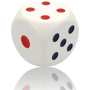Large Dice Stress Ball,with Dots 6 Sided Dice EVA Foam Dices,Blank Slate Board Game Dice to Get Your Lucky Numbers,Anxiety Relieve Dice for Parties, Education, and Gifts