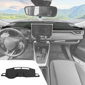 Dash Cover Compatible with 2019-2024 Toyota RAV4 Dashboard Mat Cover TPE All Weather Dashboard Sun Shade 2023 RAV4 Accessories Without Head-up Display