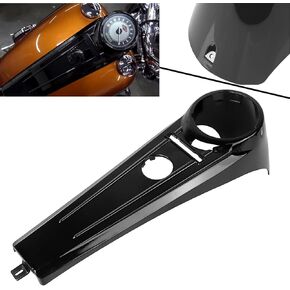 Vivid Black Extended Tank Dash Fuel Console Panel Fairing Fit For Harley Fat Boy Softail Deluxe Heritage Softail Night Train 2000-2017