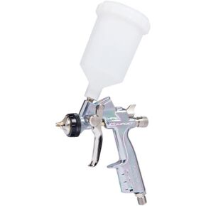 ANI Compact *Small Compressor Friendly* Midi Gravity Spray Gun 1.3mm (AH1521007A) – Sprays Custom-Smooth Like a $400 Gun, Silver