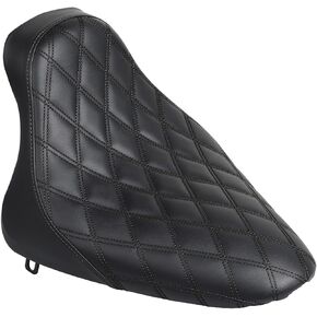 Driver Rider Solo Seat For Harley Fat Boy Night Train Heritage Softail FLSTN 2000-2007 FXST 2000-2005,White Stitch