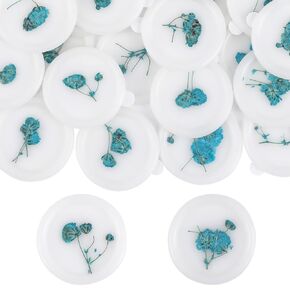 30 Pcs Dry Floral Wax Seal Stickers, Pink Floral Envelope Seals, Self Adhesive Dried Flower Wax Seal for Wedding Invitations, Gift Wrap, Bridal Shower Party (Pink Baby's Breath)