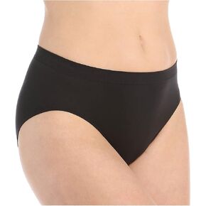 Bali Women's Seamless Hi-cut Panty, Comfort Revolution Microfiber Brief, Full Coverage Underwear