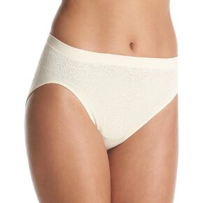 Bali Women's Seamless Hi-cut Panty, Comfort Revolution Microfiber Brief, Full Coverage Underwear