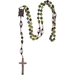 Nickle and Ceramic Rosary Beads Necklace Birthday Gift Irish Present in Saudi Arabia