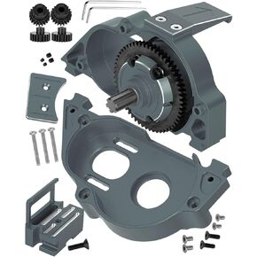 RC Aluminum Motor Mount Gear Cover- Steel 57T Spur Gear Slipper Clutch Differential Upgrades Part for 1/10 Kraton/Outcast 4x4 4S V2 BLX T3/T4,1/8 Mojave 4X4 4S BLX,Diff Gear Gearbox.Red&Black