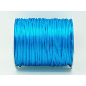 SHAVINGFUN Turquoise 1mm Bugtail Satin Cord Shamballa Macrame Beading Nylon Kumihimo String (210ft Spool)