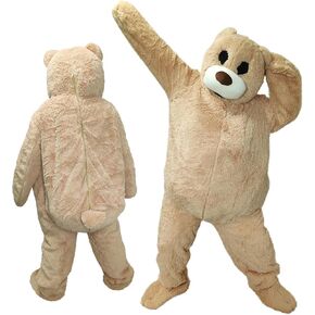 Giant Plush Teddy Bear Mascot Costume Dancing Bear Fancy Dress Stage Wear Costumes Animal Character Cosplay Adult Size for Men & Women