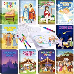 Zhanmai 60 Pack Christmas Coloring Books Bulk with 60 PCS Colored Crayon Mini Coloring Book Xmas Coloring Books Holiday Coloring Gifts Books for Girls Boys Holiday Xmas Present 10 Style(Christmas)