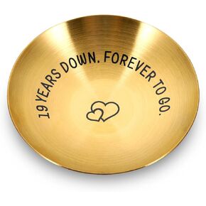 19th Bronze Anniversary Wedding Gifts for Him Her Couple Women Men Bronze 19th Anniversar Jewelry for Women Men 19th Anniversary Ring Holder Christmas Valentines Gifts for Women Men Couple Girlfriend