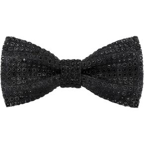 Rhinestone Bow Ties for Men, Men’s Sequin Bow Ties Pre-tied Glitter Bow Ties with Adjustable Strap for Party Wedding