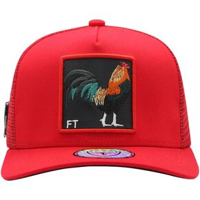 Culiacan El Gallo Red Trucker Hat - Mesh Hats for Men and Women, Snapback Hats for Men, Adjustable Trucker Cap, Red Snabpack Hat for Any Occasion