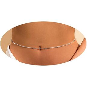 Layered Gold Waist Chain Belly Chains for Women Adjustable Bikini Belly Chain Silver Waist Chain Simple Body Chain Beach Waist Jewelry for Women