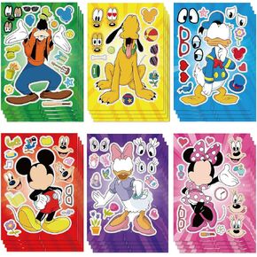 Mouse Make-a-face Stickers,Make You Own Stickers DIY Stickers for Party Decoration Party Supplies Laptop Luggage Notebook Stickers Birthday Gift(24PCS)