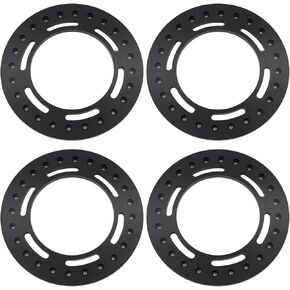 4PCS Aluminum Alloy 2.9" Beadlock Wheel Rim Replacement Rings for SCX6(AXI05000) RC Crawler Car Upgrade Metal Wheel Ring Parts (Blue)