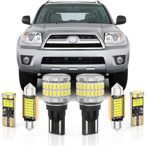 استبدال مجموعة الإضاءة الداخلية BMT xms LED لسيارة Toyota 4Runner 2003-2009، ضوء داخلي للسيارة LED أبيض بارد 6000K + 921 لمبة LED عكسية، 20 قطعة