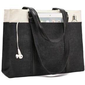 Teacher Tote Bag for Women Work with 15.6 Inch Laptop Compartment Large Professional Handbag