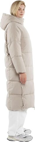 Extra Long Puffer Jackets for Women, Hooded, Thicken Warm Winter Jacket, Water Repellent, Two-Way Zipper Winter Coat in Saudi Arabia