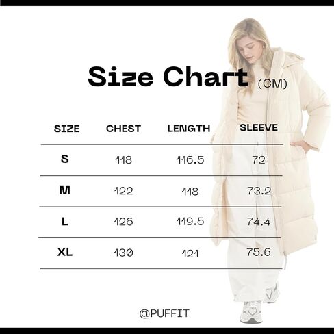 Extra Long Puffer Jackets for Women, Hooded, Thicken Warm Winter Jacket, Water Repellent, Two-Way Zipper Winter Coat in Saudi Arabia