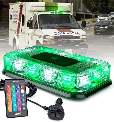 LUMENIX LED Roof Top Strobe Beacon Light Bar Rooftop Security Warning Emergency Flashing Plow Lights for Construction Vehicles Tow Commercial Trucks Postal Cars Snowplow - Amber White in Saudi Arabia