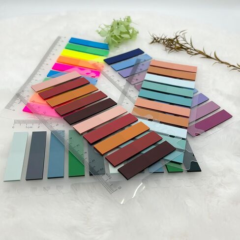 1000 قطعة من علامات تبويب الملاحظات اللاصقة الشفافة مع مسطرة، وعلامات تبويب مؤشرة ملونة لتعليق علامات الصفحة in Kuwait