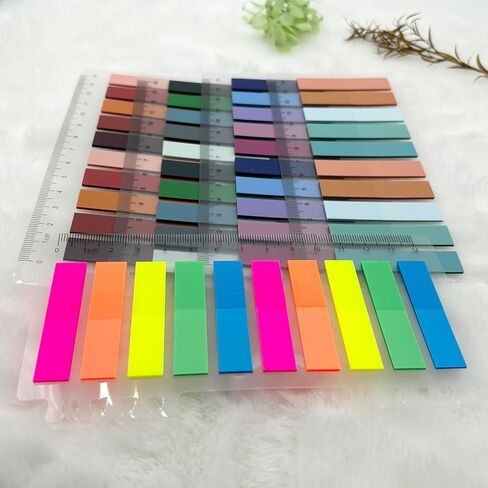 1000 قطعة من علامات تبويب الملاحظات اللاصقة الشفافة مع مسطرة، وعلامات تبويب مؤشرة ملونة لتعليق علامات الصفحة in Kuwait