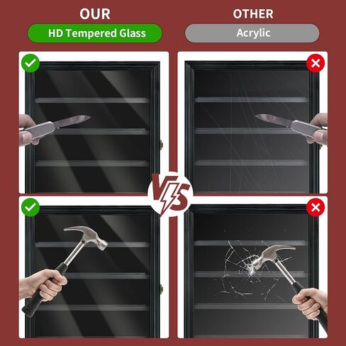 حافظة عرض Minifigure لحافظة عرض Lego، حافظة عرض مصغرة مع زجاج مقسى عالي الدقة وأرفف قابلة للإزالة، حافظة عرض مجسمة للجدار والمكتب، باب قابل للقفل باللون الأسود in Kuwait