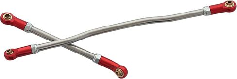 1/10 steering links 2Pcs Metal Adjustable Steering Linkage Servo Link Pull Rod for 1/10 RC Crawler Axial Capra 1.9 Unlimited Trail Buggy RTR upgrades accessories (1/10 Capra steering links Red) in Saudi Arabia