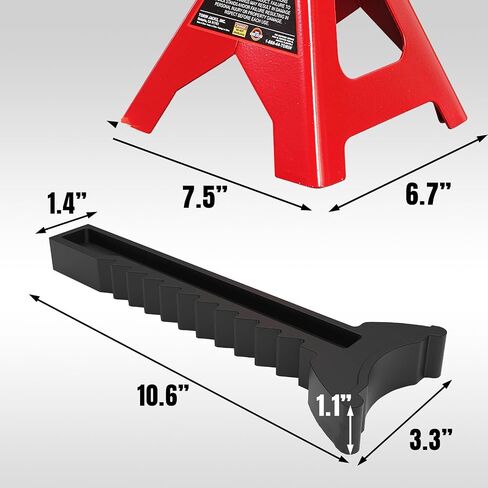 BIG RED Torin 3 Ton Steel Heavy Duty Jack Stands: Double Locking Pins - Red, 1 Pair (2 Pack) in Saudi Arabia