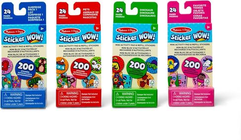 Melissa & Doug Sticker Wow!™ Mini Activity Pad and 200+ Refill Stickers for Sticker Stamper Arts and Crafts Fidget Toy Collectibles – Assorted Surprise Stickers in Saudi Arabia