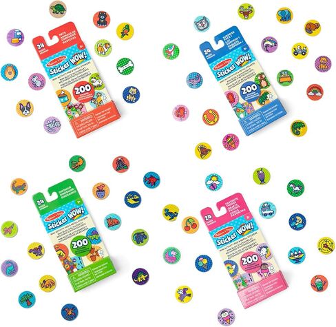 Melissa & Doug Sticker Wow!™ Mini Activity Pad and 200+ Refill Stickers for Sticker Stamper Arts and Crafts Fidget Toy Collectibles – Assorted Surprise Stickers in Saudi Arabia