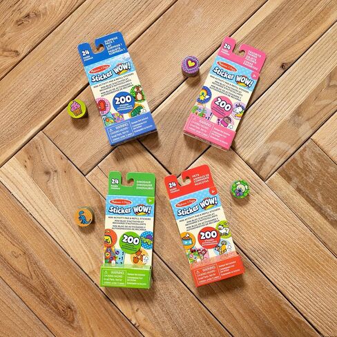 Melissa & Doug Sticker Wow!™ Mini Activity Pad and 200+ Refill Stickers for Sticker Stamper Arts and Crafts Fidget Toy Collectibles – Assorted Surprise Stickers in Saudi Arabia