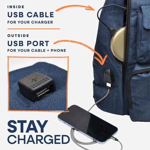 حقيبة ظهر بيكل بول، حمالة كروس مضادة للسرقة، منفذ موصل شحن USB، حقيبة ظهر، رمادي بيزلي in Saudi Arabia