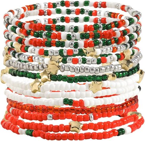Handmade Halloween Multi-layered Beaded Bracelet for Women Black Orange Purple Colorful Halloween Thanksgiving Christmas Gifts Elastic Funny Pumpkin Ghost Halloween Bracelet in Saudi Arabia
